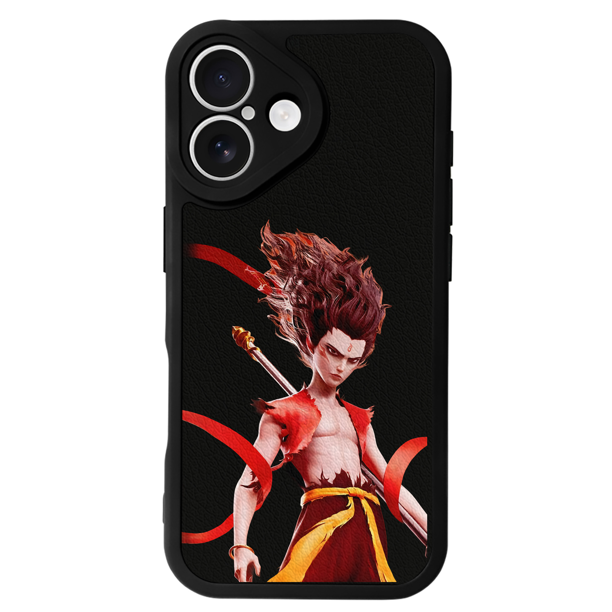 （画像用） Ne Zha 2 ナタ 魔童の大暴れ 【iPhone 16シリーズ対応】シリコンスマホケース（レザー調） 材質：シリコン